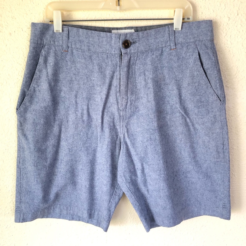 WRK Materials Co Men's Linen/Cotton Chambray Shorts sz 36”